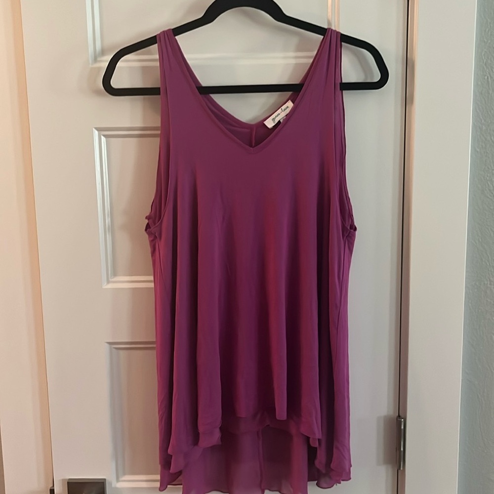 Grace & Lace purple flowy tank size small